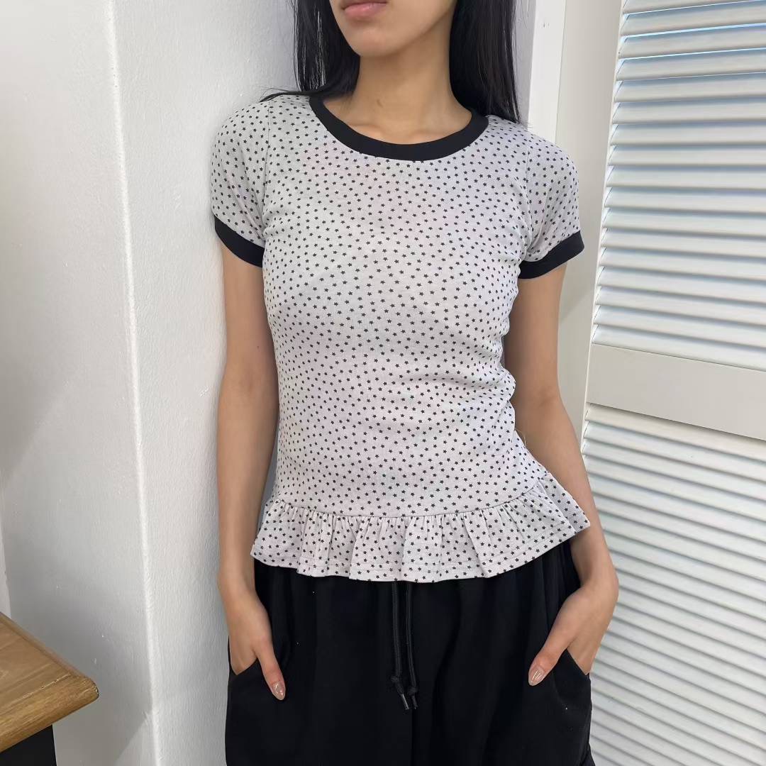 HOLYMOLY東大門㊣實拍女士新品時尚真品推薦休閑職業25春夏T恤HOLYMOLYT恤圖色2