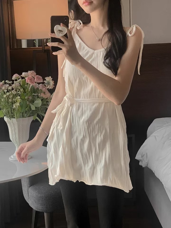 HOLYMOLY韓國代購㊣女裝新品休閑職業人氣時尚連衣裙含脖帶HOLYMOLY連衣裙圖色1