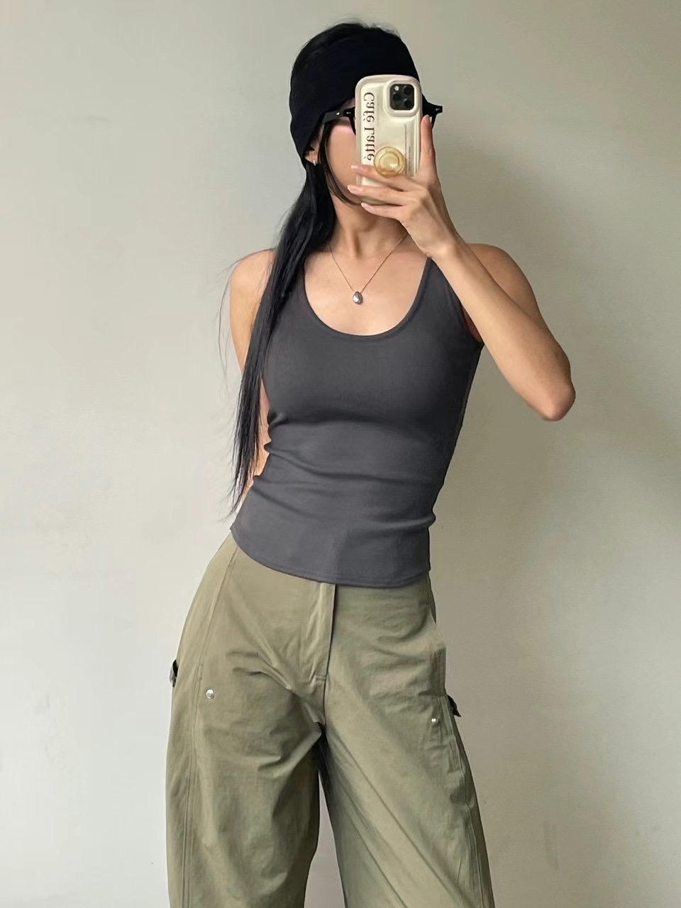 MOONGCHI韓國直郵㊣女士新款熱賣休閑職業25春夏人氣吊帶背心MOONGCHI吊帶/背心圖色3