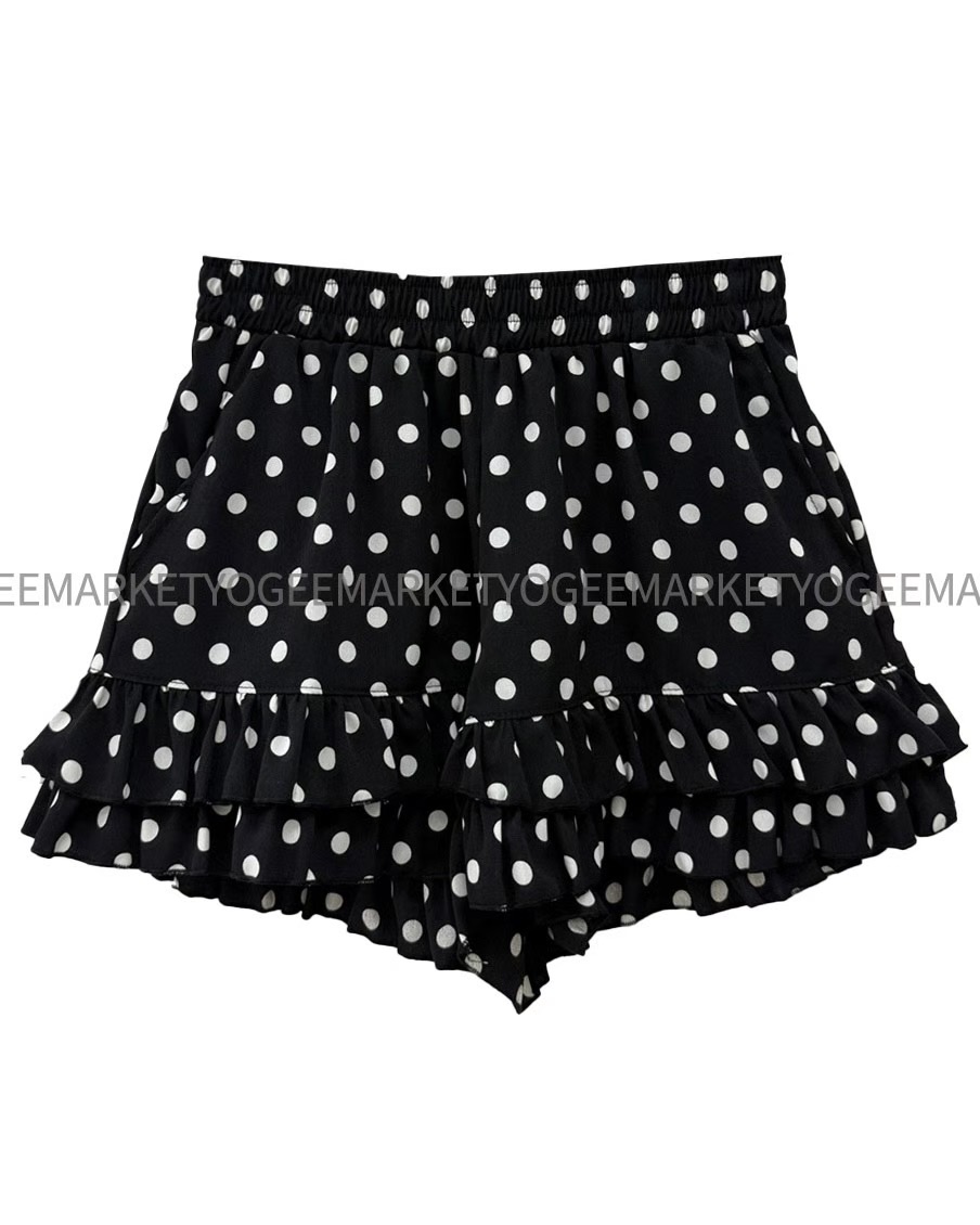 OPENING TITLE-오프닝타이틀-OT東大門㊣代購女裝新品25春夏短褲荷葉邊anag/OPENING TITLE短褲