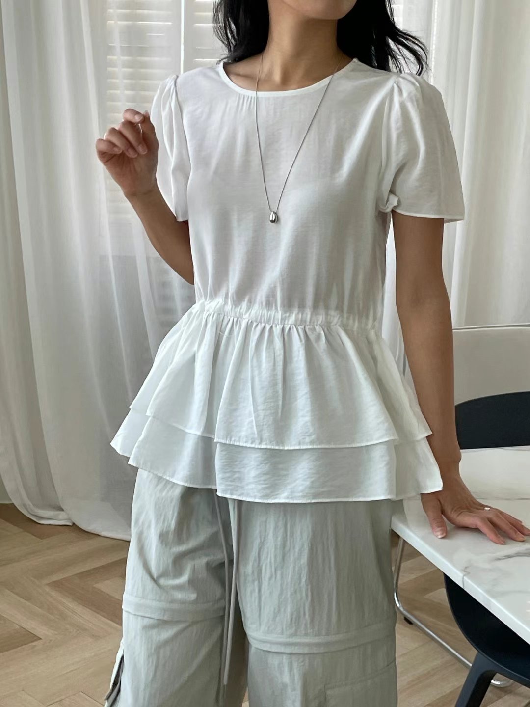 MOONGCHI韓國直郵㊣女裝新品推薦25春夏熱賣人氣休閑時尚T恤MOONGCHIT恤圖色2