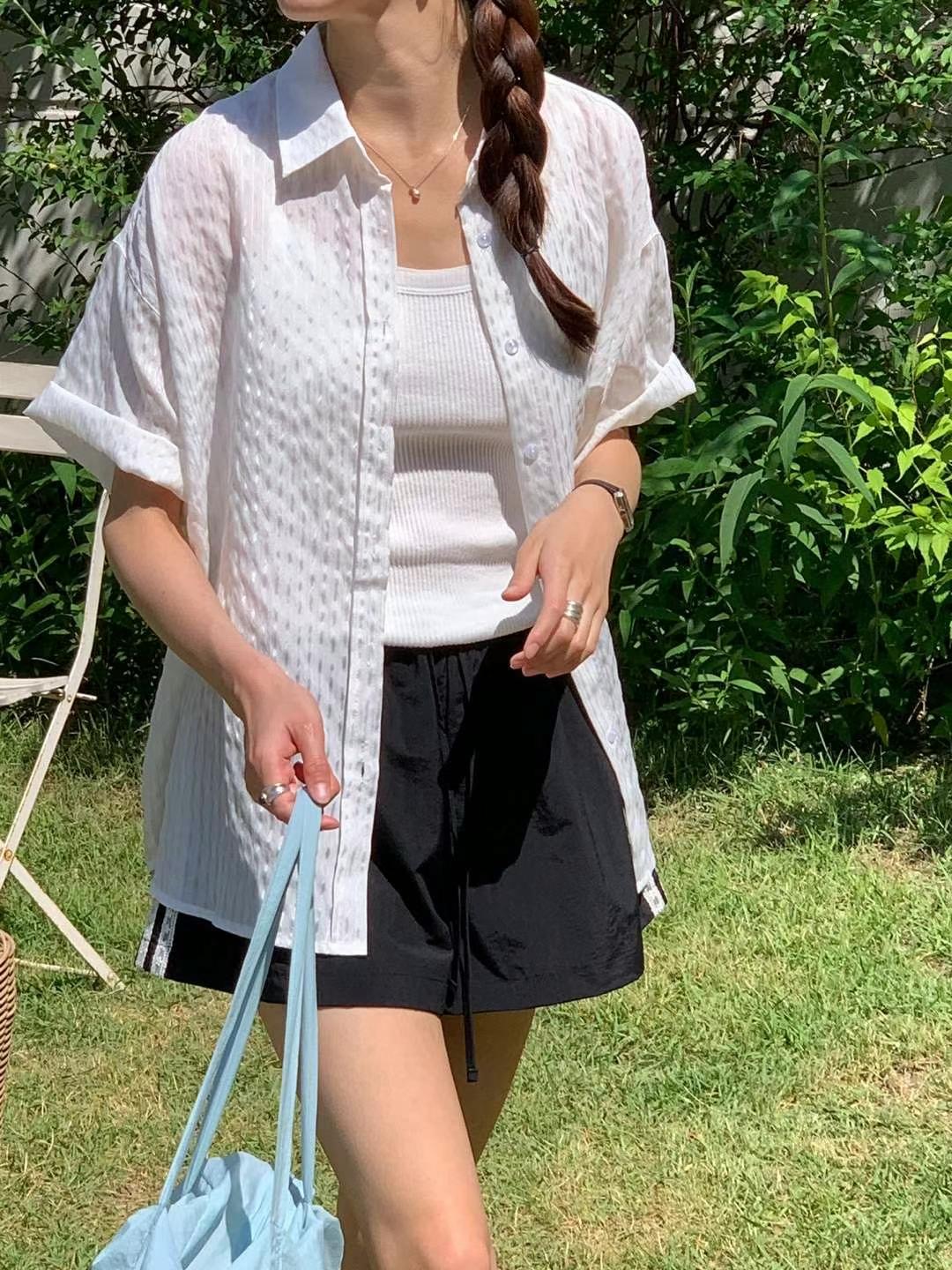 AREING東大門㊣代購女士新品推薦休閑25春夏職業襯衫蕾絲衫AREING襯衫/蕾絲衫圖色2