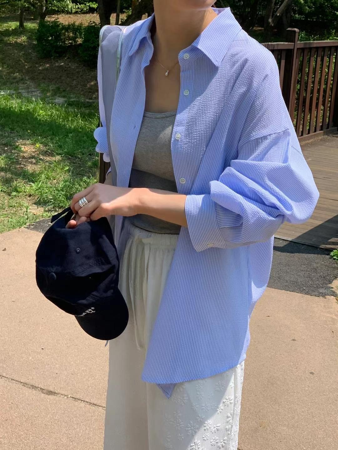AREING東大門㊣代購女裝新品時尚職業人氣休閑25春夏襯衫蕾絲衫AREING襯衫/蕾絲衫圖色3