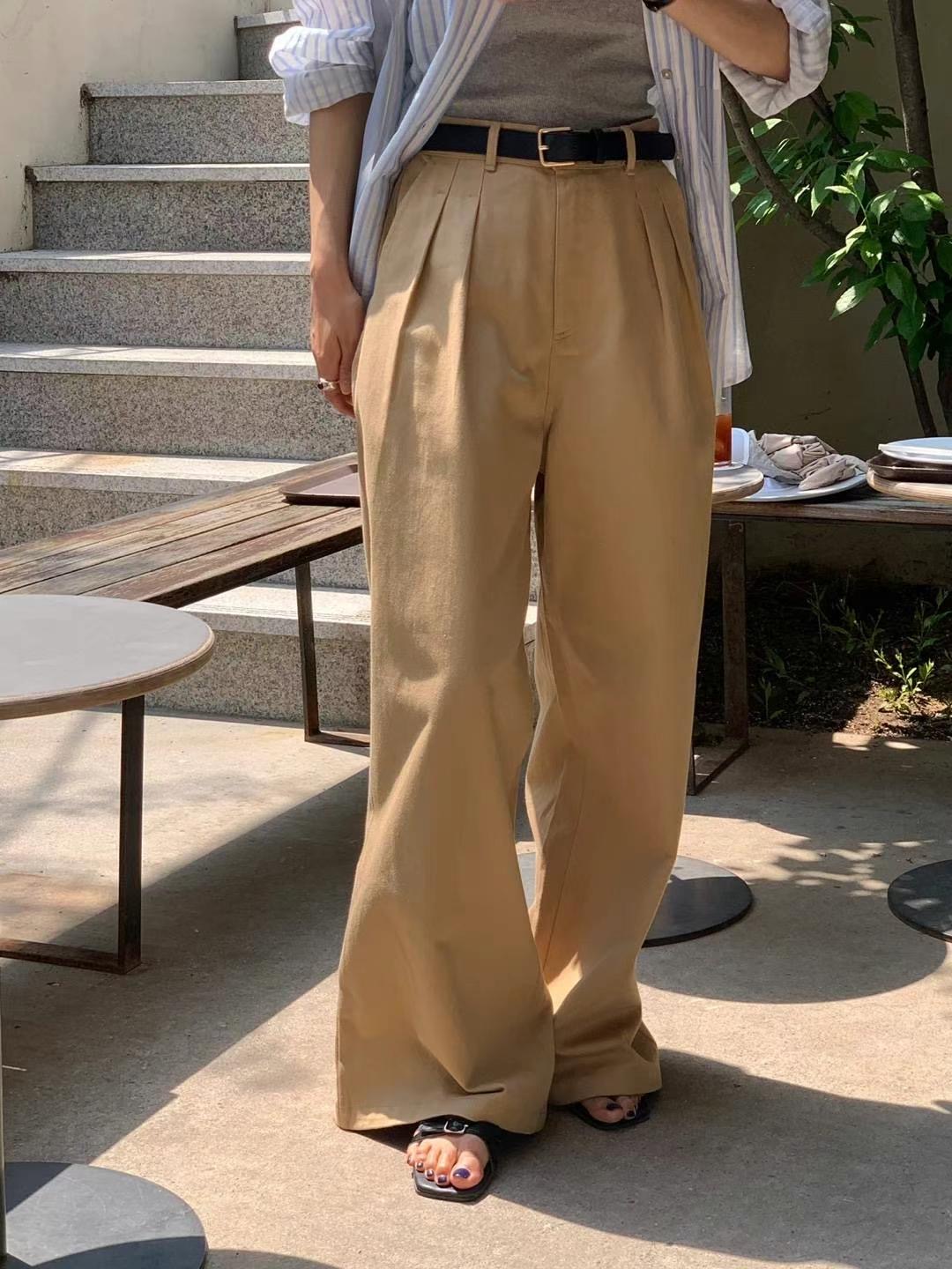 AREING韓國直郵㊣女士新款時尚人氣熱賣職業休閑褲不含腰帶AREING休閑褲