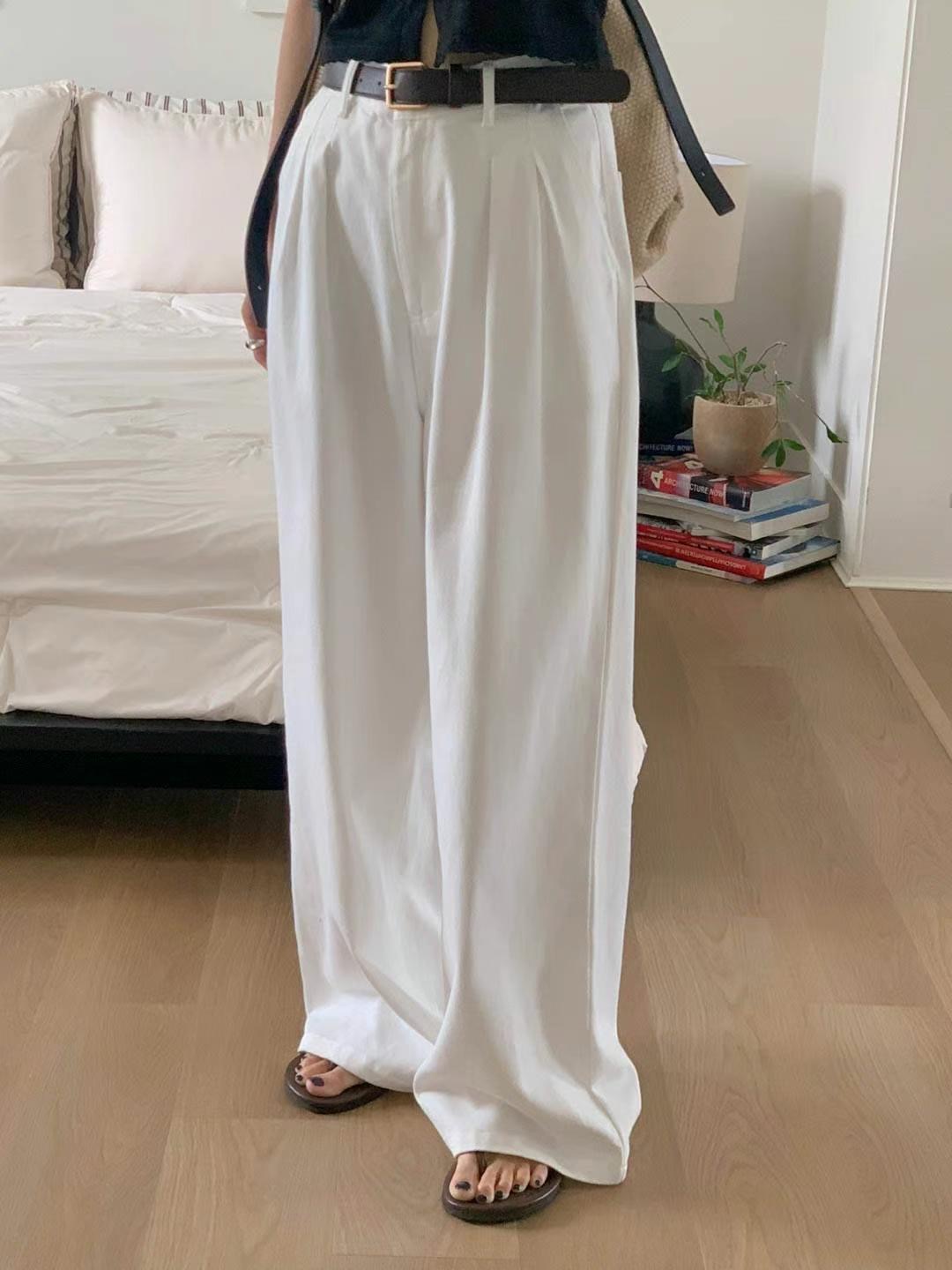 AREING韓國直郵㊣女士新款時尚人氣熱賣職業休閑褲不含腰帶AREING休閑褲圖色2