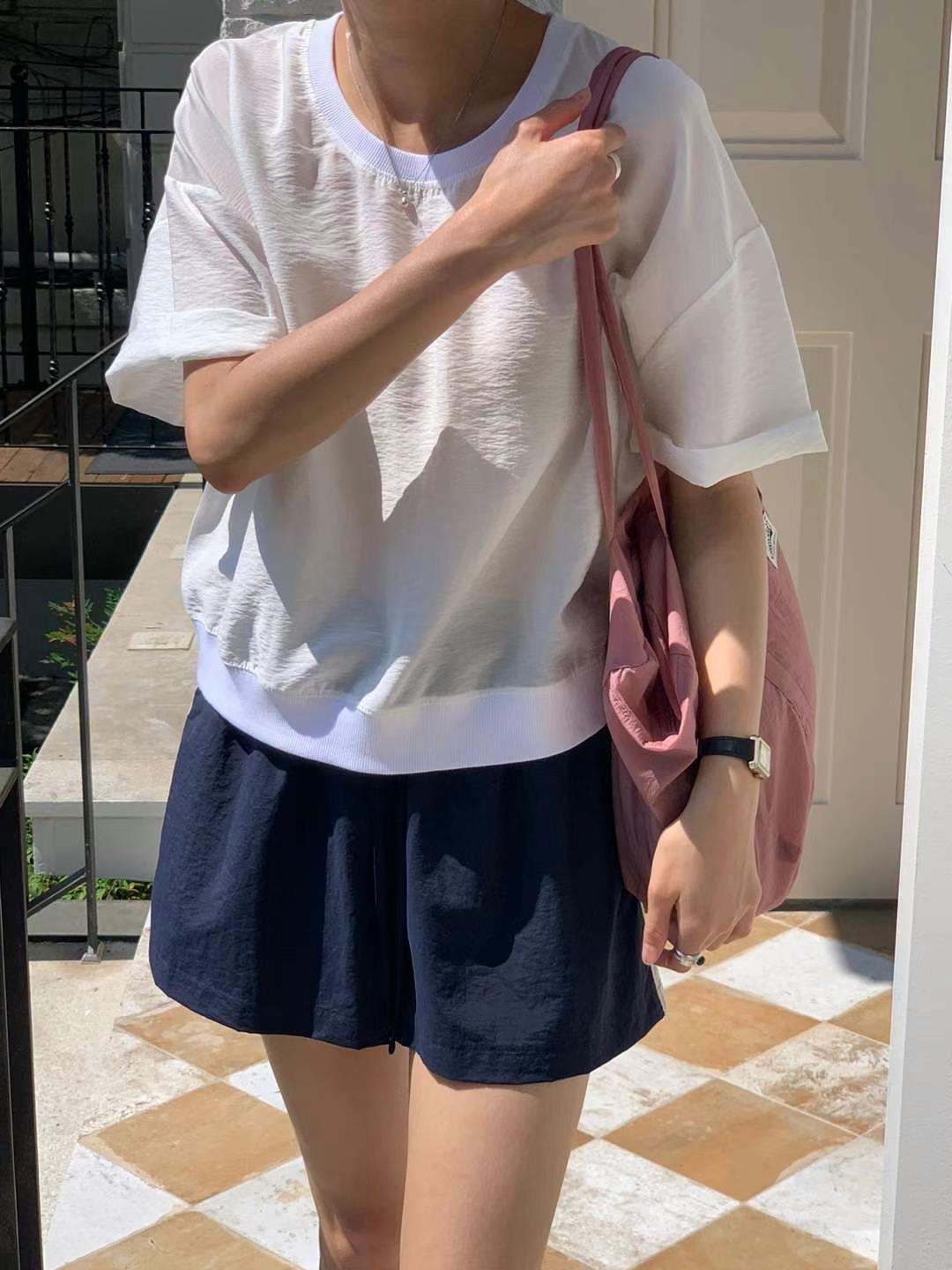 AREING東大門㊣實拍女士新品25春夏熱賣時尚職業推薦人氣T恤AREINGT恤圖色3