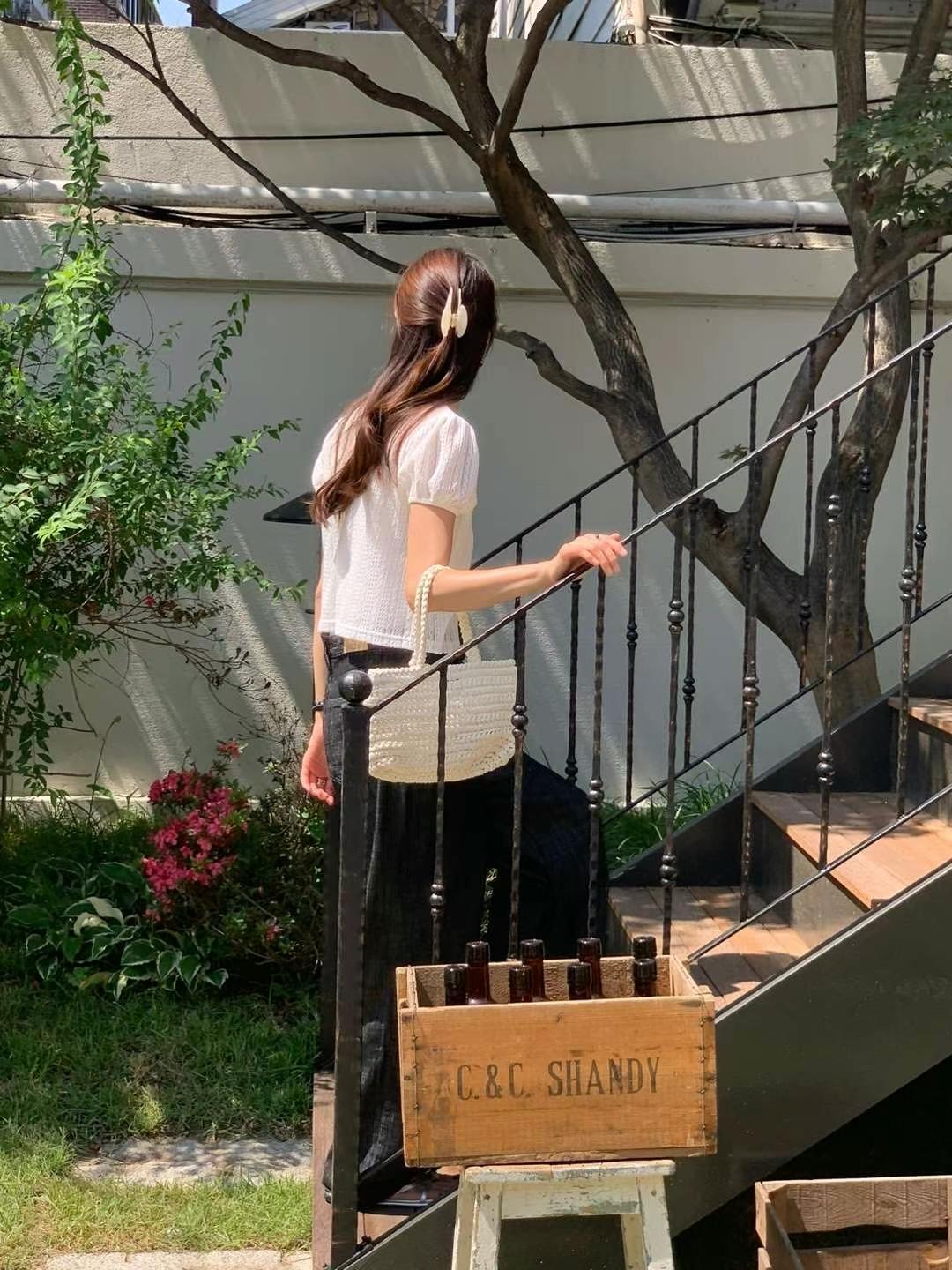 AREING東大門㊣實拍女裝新品時尚人氣推薦真品熱賣襯衫蕾絲衫AREING襯衫/蕾絲衫