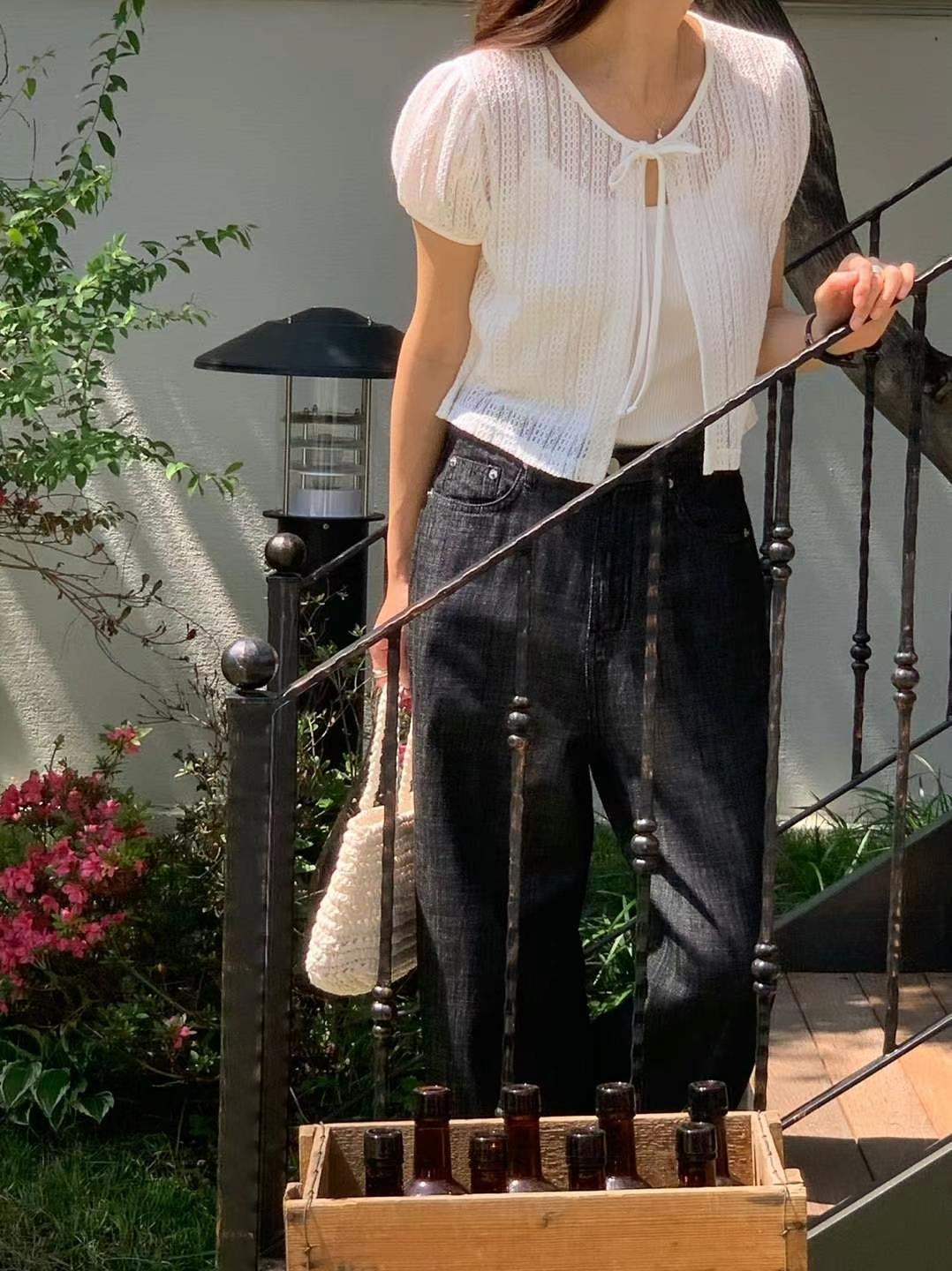AREING東大門㊣實拍女裝新品時尚人氣推薦真品熱賣襯衫蕾絲衫AREING襯衫/蕾絲衫