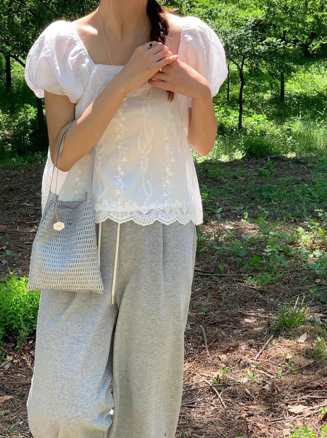 AREING東大門㊣直郵女士新品真品推薦人氣25春夏襯衫蕾絲衫AREING襯衫/蕾絲衫