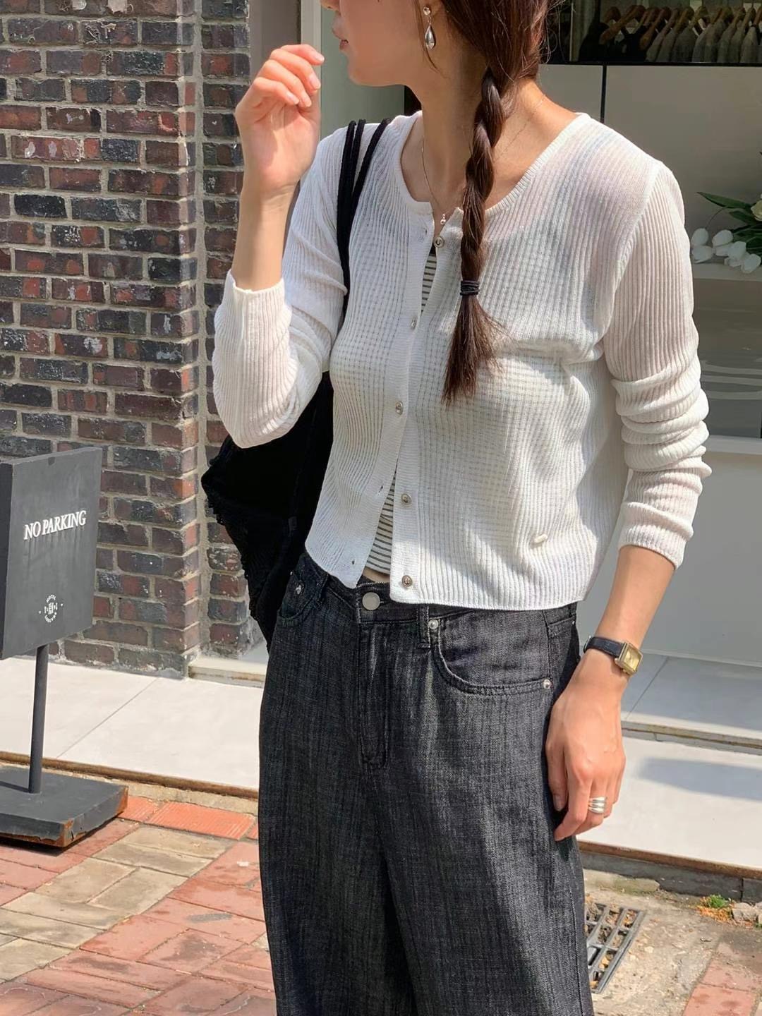 AREING東大門㊣代購女士新款人氣25春夏休閑推薦熱賣針織衫AREING針織衫圖色2