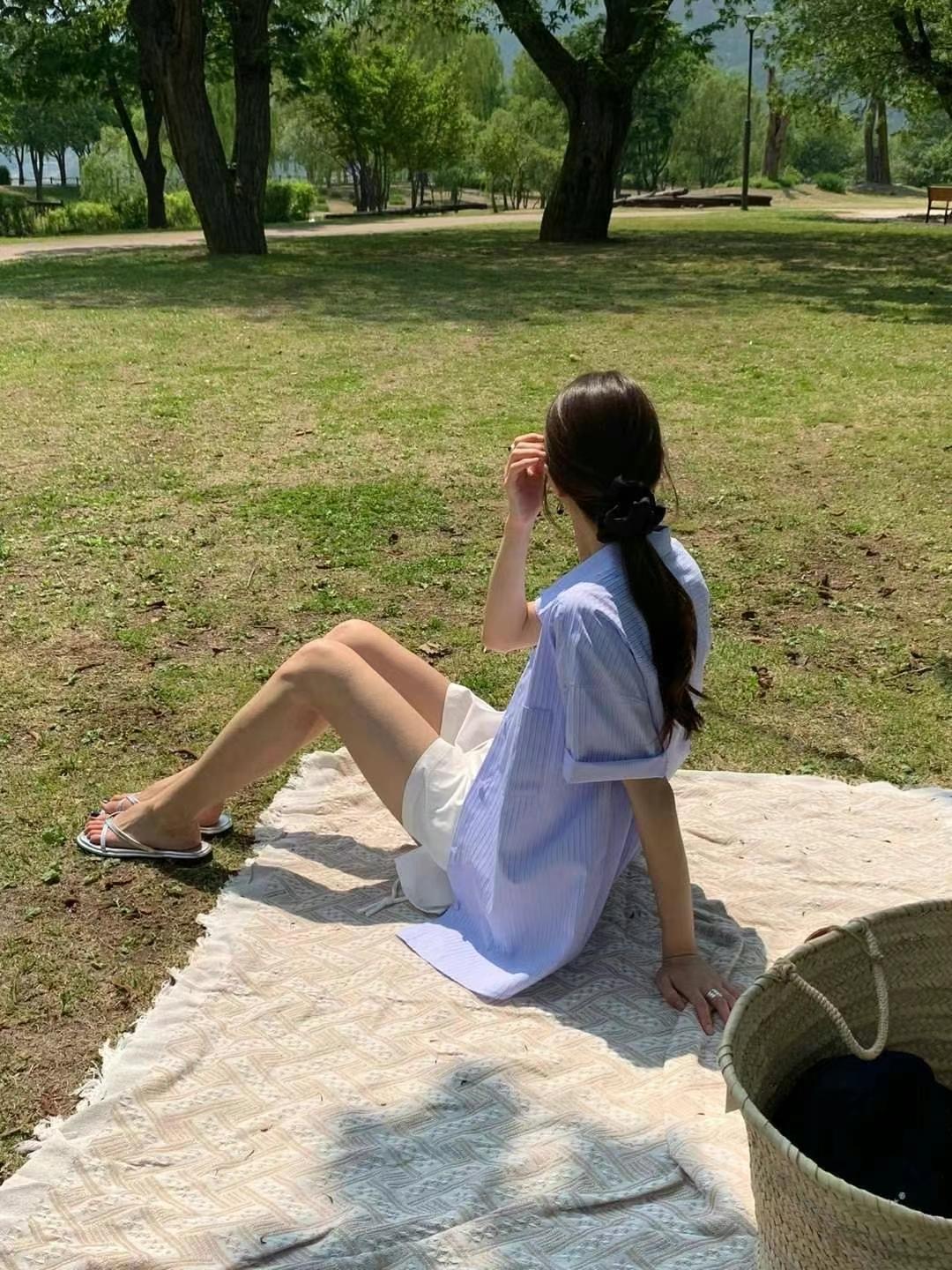 AREING韓國直郵㊣女士新品人氣休閑真品時尚職業襯衫蕾絲衫AREING襯衫/蕾絲衫