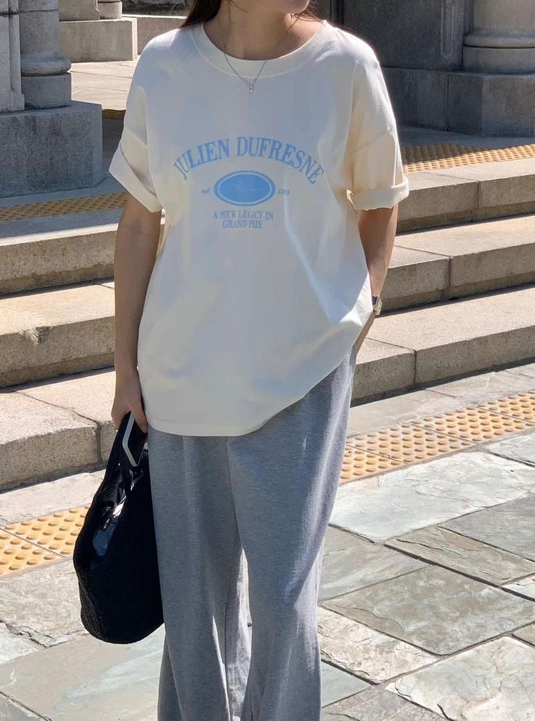 AREING東大門㊣代購女裝新品熱賣職業時尚休閑25春夏人氣T恤AREINGT恤圖色2