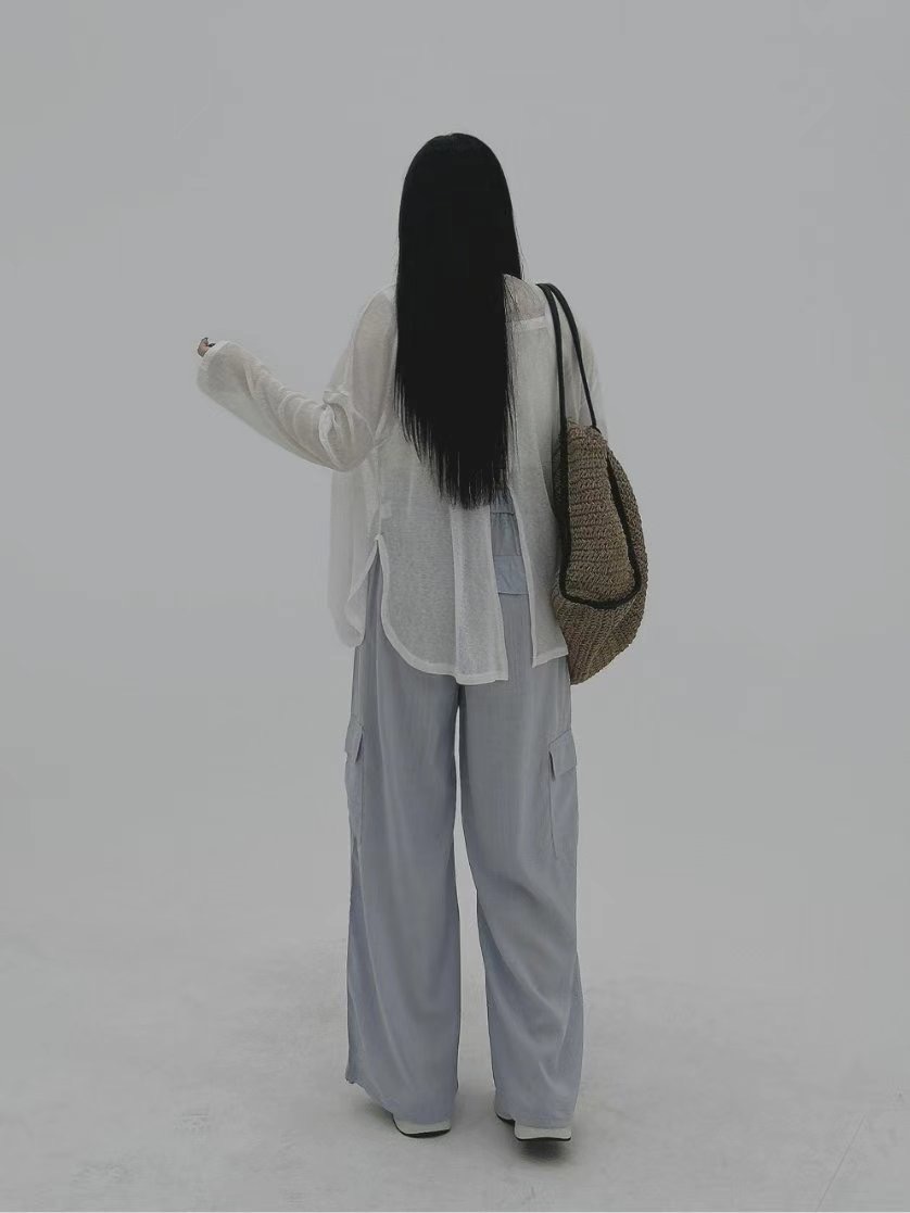 MOONGCHI韓國直郵㊣女裝新品真品休閑時尚熱賣職業休閑褲口袋MOONGCHI休閑褲
