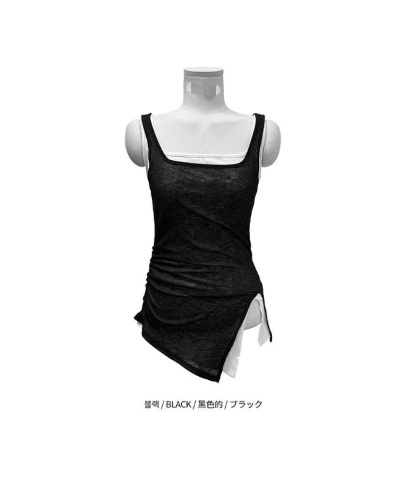 MOONGCHI東大門㊣實拍女士新款休閑推薦熱賣真品時尚吊帶背心MOONGCHI吊帶/背心圖色2