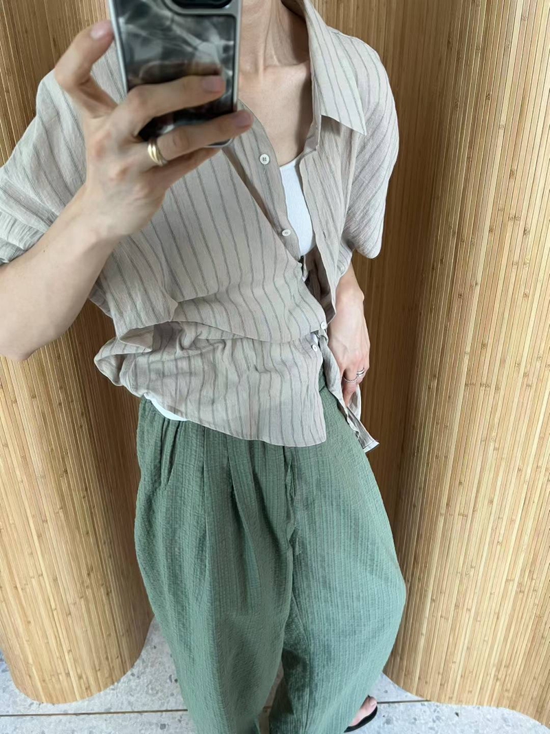 BRICK韓國直郵㊣女裝新品熱賣真品人氣25春夏職業襯衫蕾絲衫BRICK襯衫/蕾絲衫