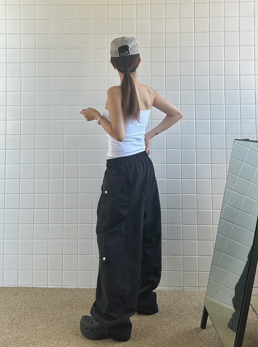BYRING東大門㊣代購女裝新品熱賣時尚推薦職業吊帶背心褶皺BYRING吊帶/背心