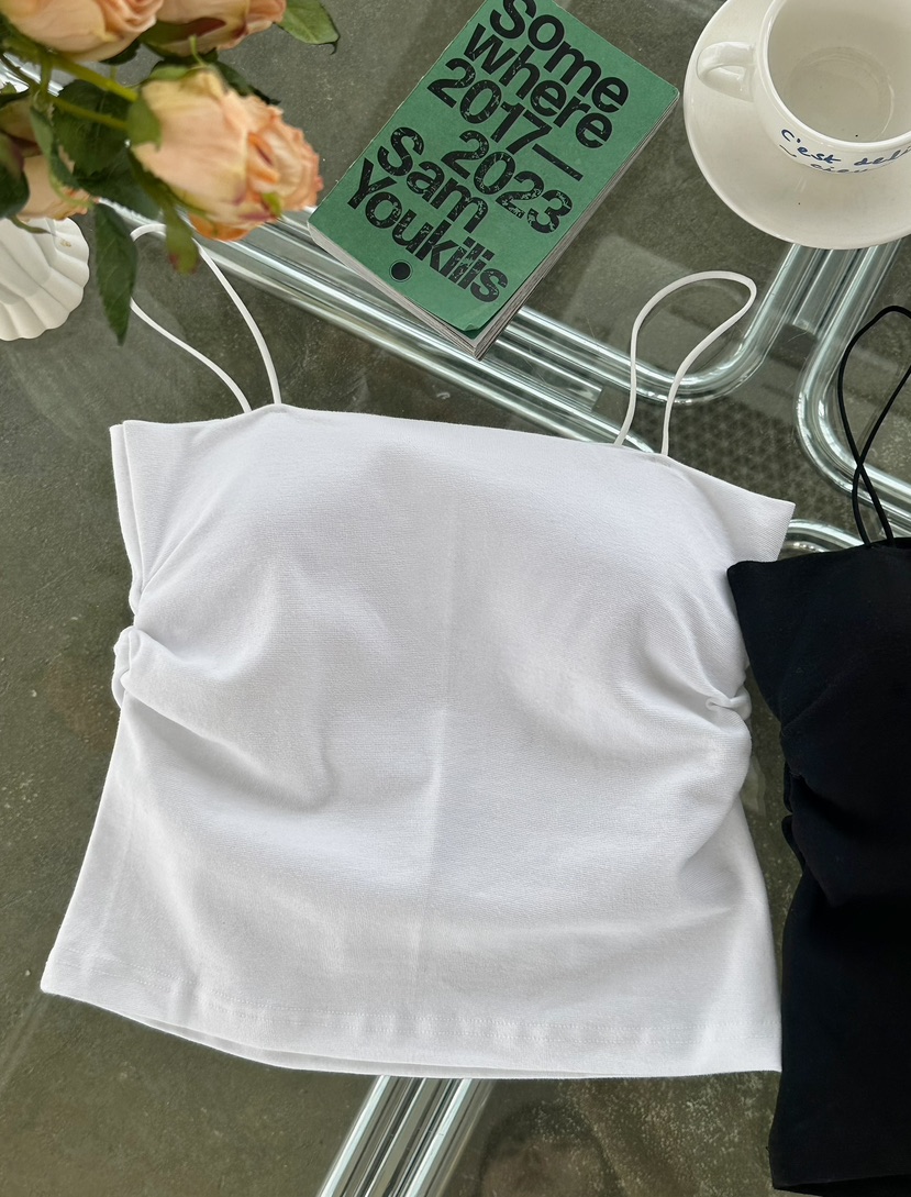 BYRING東大門㊣代購女裝新品熱賣時尚推薦職業吊帶背心褶皺BYRING吊帶/背心