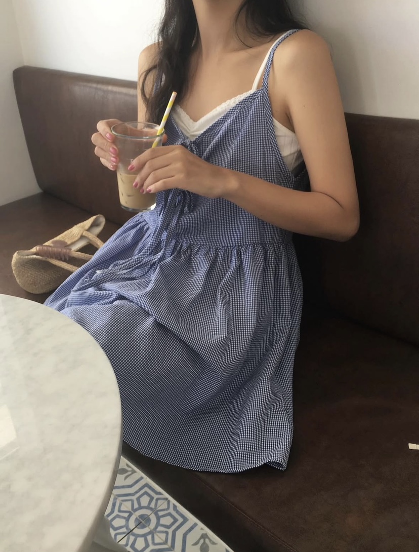 FRILL-T韓國直郵㊣女裝新品真品人氣熱賣時尚休閑連衣裙雙面FRILL-T連衣裙