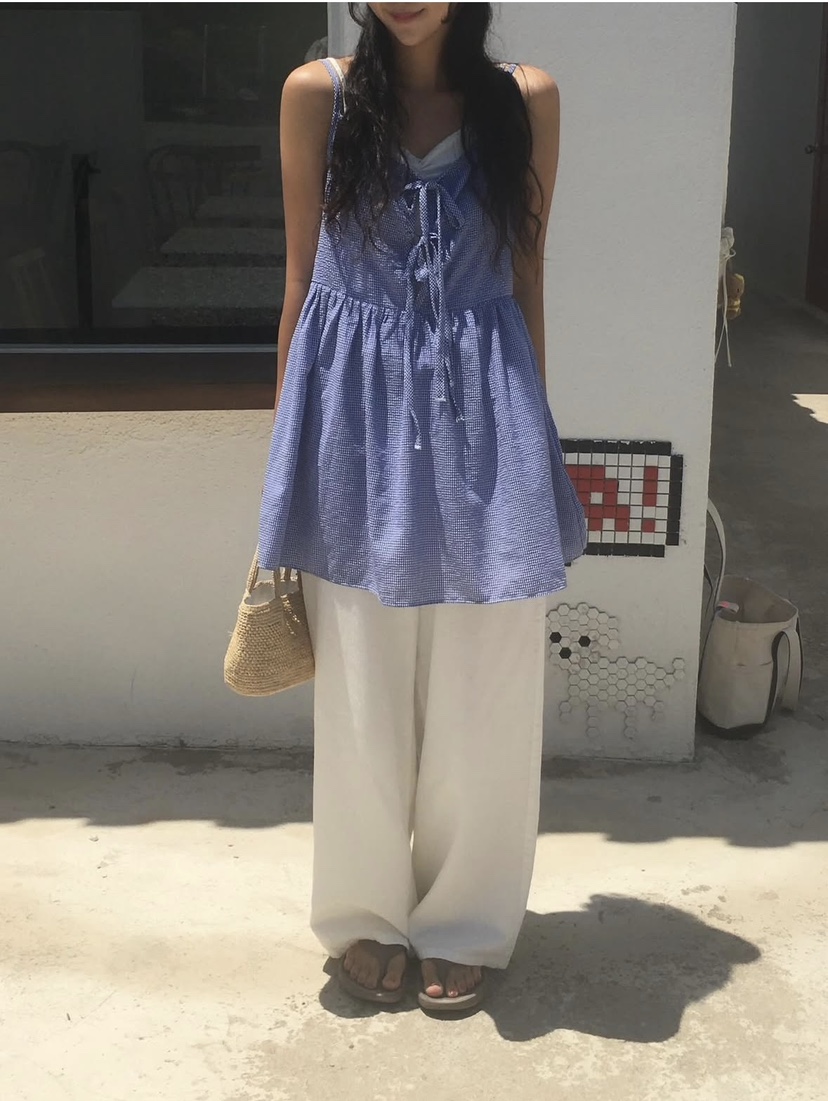 FRILL-T韓國直郵㊣女裝新品真品人氣熱賣時尚休閑連衣裙雙面FRILL-T連衣裙圖色1