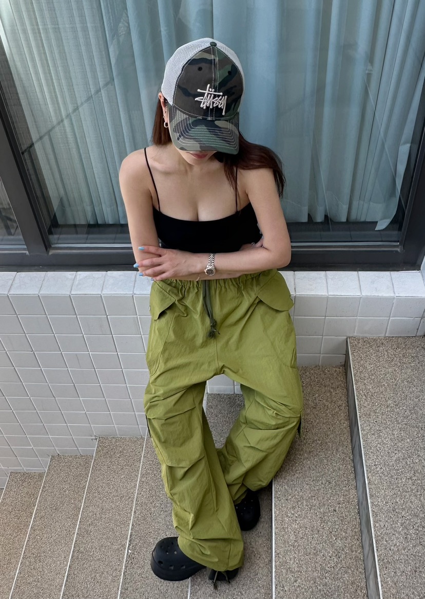 BYRING東大門㊣直郵女裝新款25春夏熱賣職業人氣推薦休閑褲BYRING休閑褲