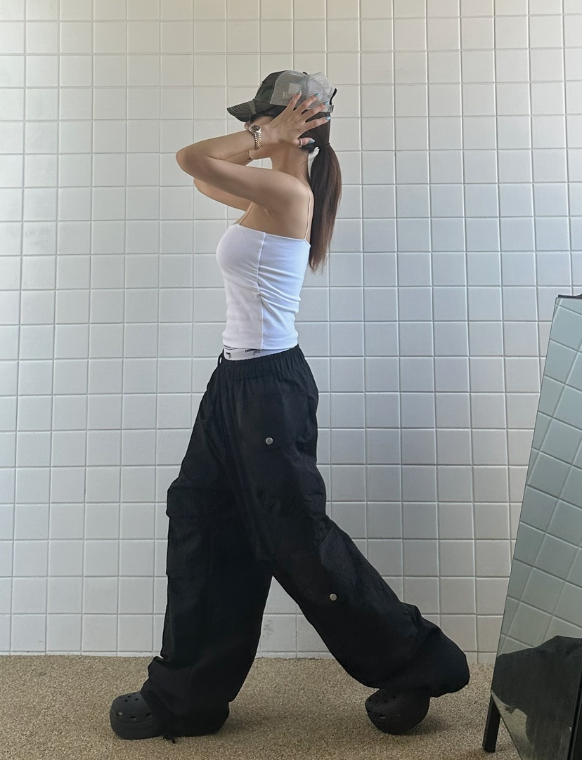 BYRING東大門㊣直郵女裝新款25春夏熱賣職業人氣推薦休閑褲BYRING休閑褲