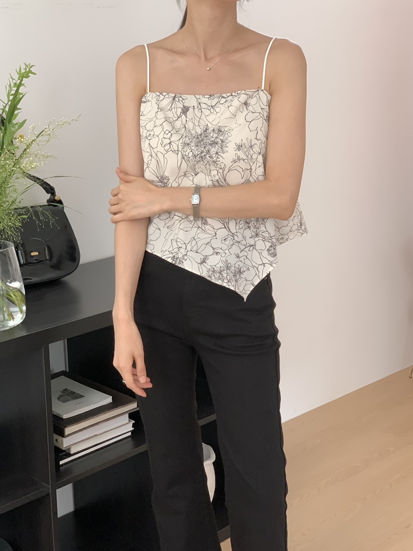 FRILL-T東大門㊣實拍女士新品休閑推薦25春夏真品吊帶背心FRILL-T吊帶/背心