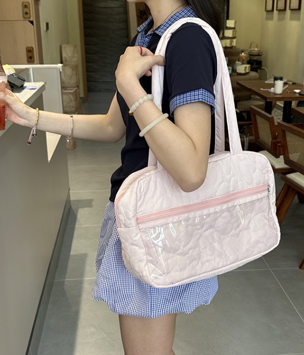 POSH BLUE東大門㊣代購女士新款人氣休閑單肩斜跨包口袋透明POSH BLUE單肩/斜跨包