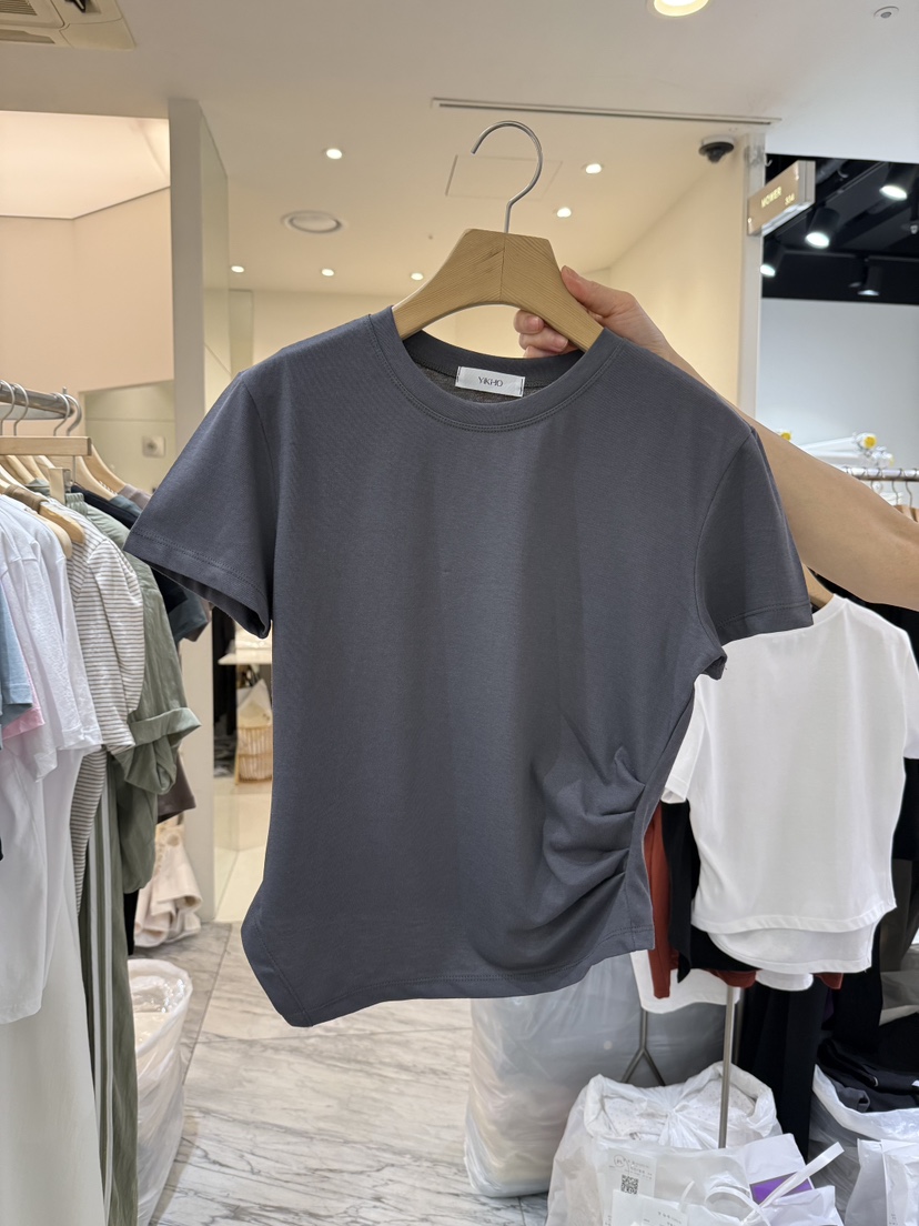 YIKHO STYLE韓國直郵㊣女裝新品真品職業時尚熱賣休閑25春夏T恤YIKHO STYLET恤圖色2