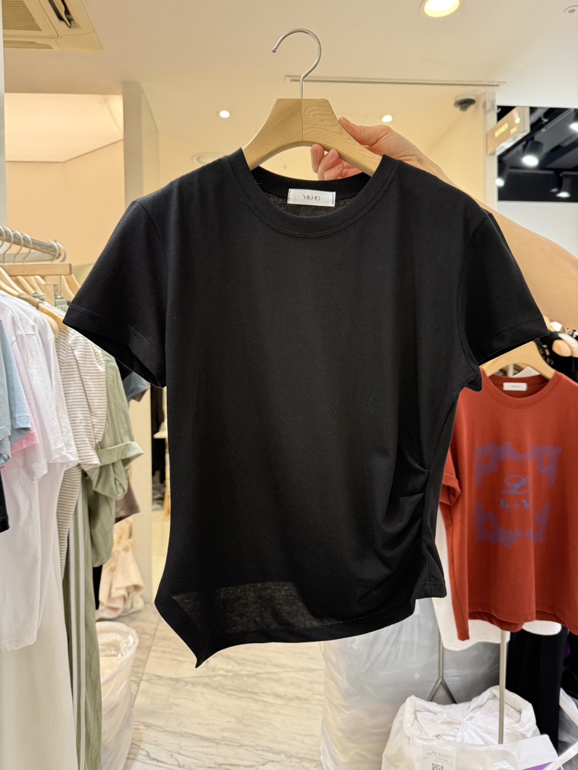 YIKHO STYLE韓國直郵㊣女裝新品真品職業時尚熱賣休閑25春夏T恤YIKHO STYLET恤圖色3