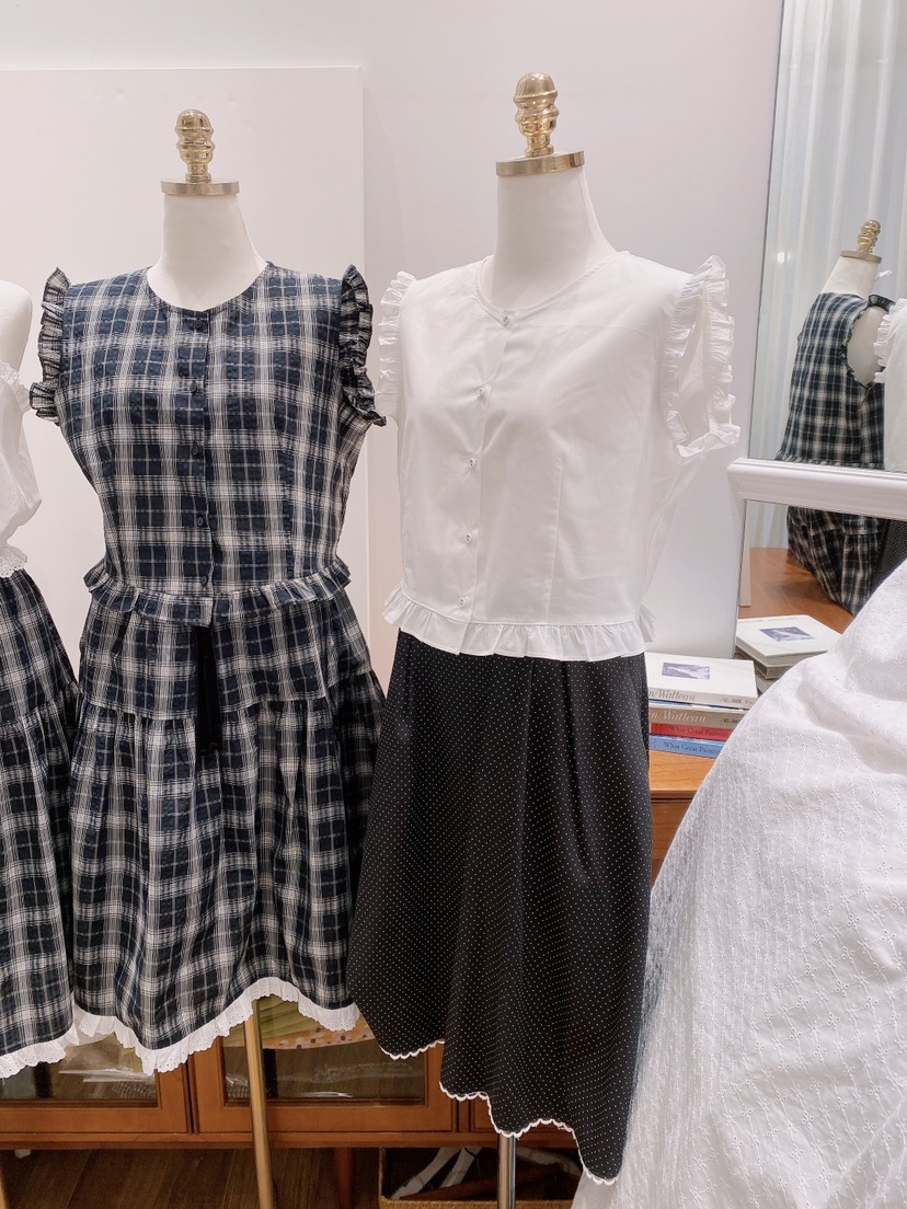 LETAILOR東大門㊣代購女裝新品推薦熱賣25春夏休閑襯衫蕾絲衫LETAILOR襯衫/蕾絲衫