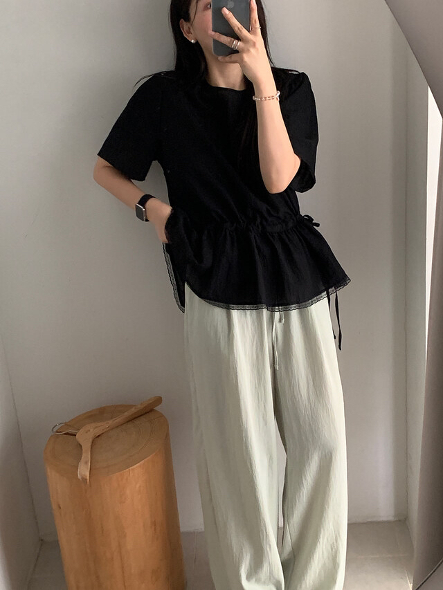 FRILL-T東大門㊣實拍女士新品推薦真品人氣職業襯衫蕾絲衫FRILL-T襯衫/蕾絲衫