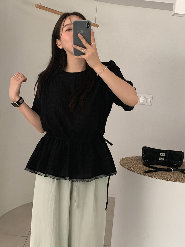 FRILL-T東大門㊣實拍女士新品推薦真品人氣職業襯衫蕾絲衫FRILL-T襯衫/蕾絲衫