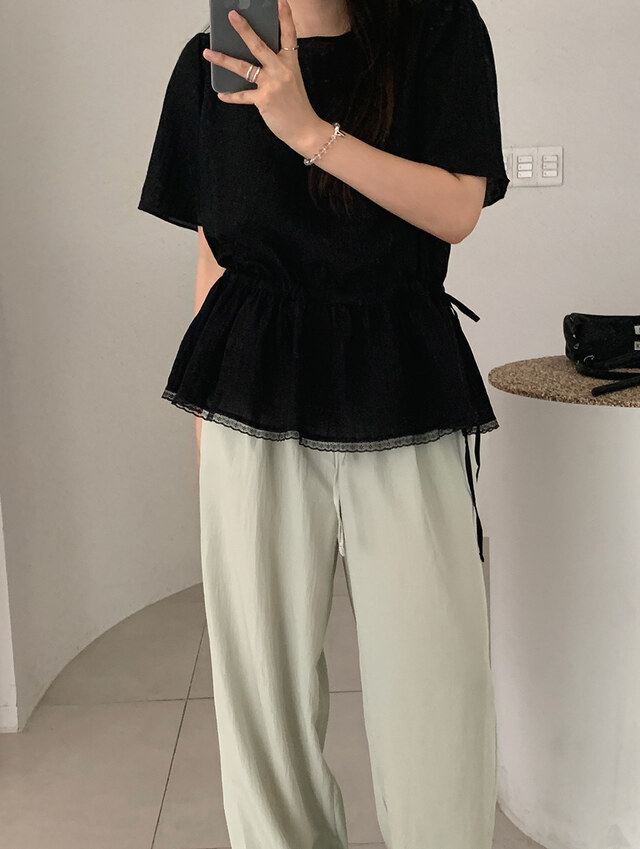 FRILL-T東大門㊣實拍女士新品推薦真品人氣職業襯衫蕾絲衫FRILL-T襯衫/蕾絲衫