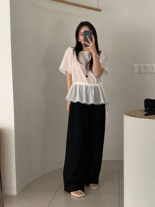 FRILL-T東大門㊣實拍女士新品推薦真品人氣職業襯衫蕾絲衫FRILL-T襯衫/蕾絲衫