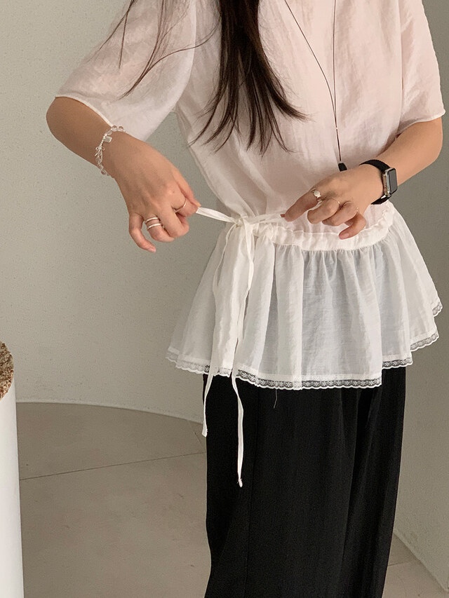 FRILL-T東大門㊣實拍女士新品推薦真品人氣職業襯衫蕾絲衫FRILL-T襯衫/蕾絲衫