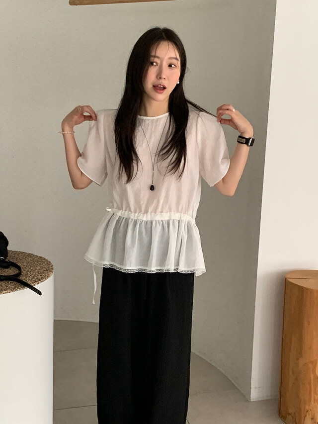 FRILL-T東大門㊣實拍女士新品推薦真品人氣職業襯衫蕾絲衫FRILL-T襯衫/蕾絲衫