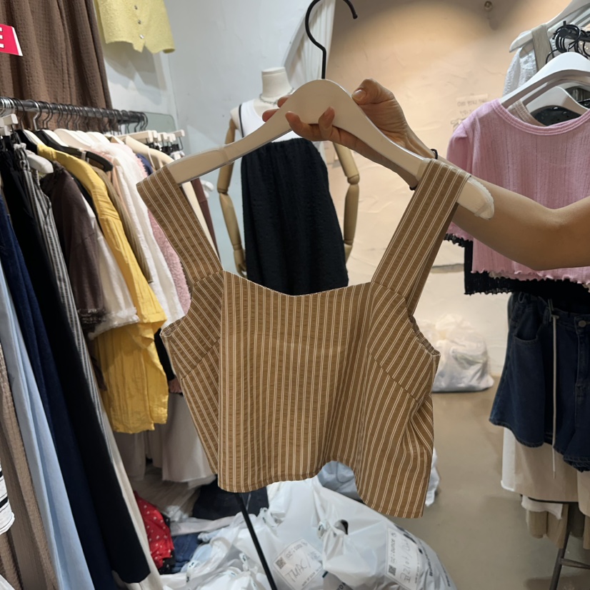 OZ韓國直郵㊣女裝新品時尚熱賣真品25春夏推薦休閑吊帶背心OZ.ounce吊帶/背心圖色2