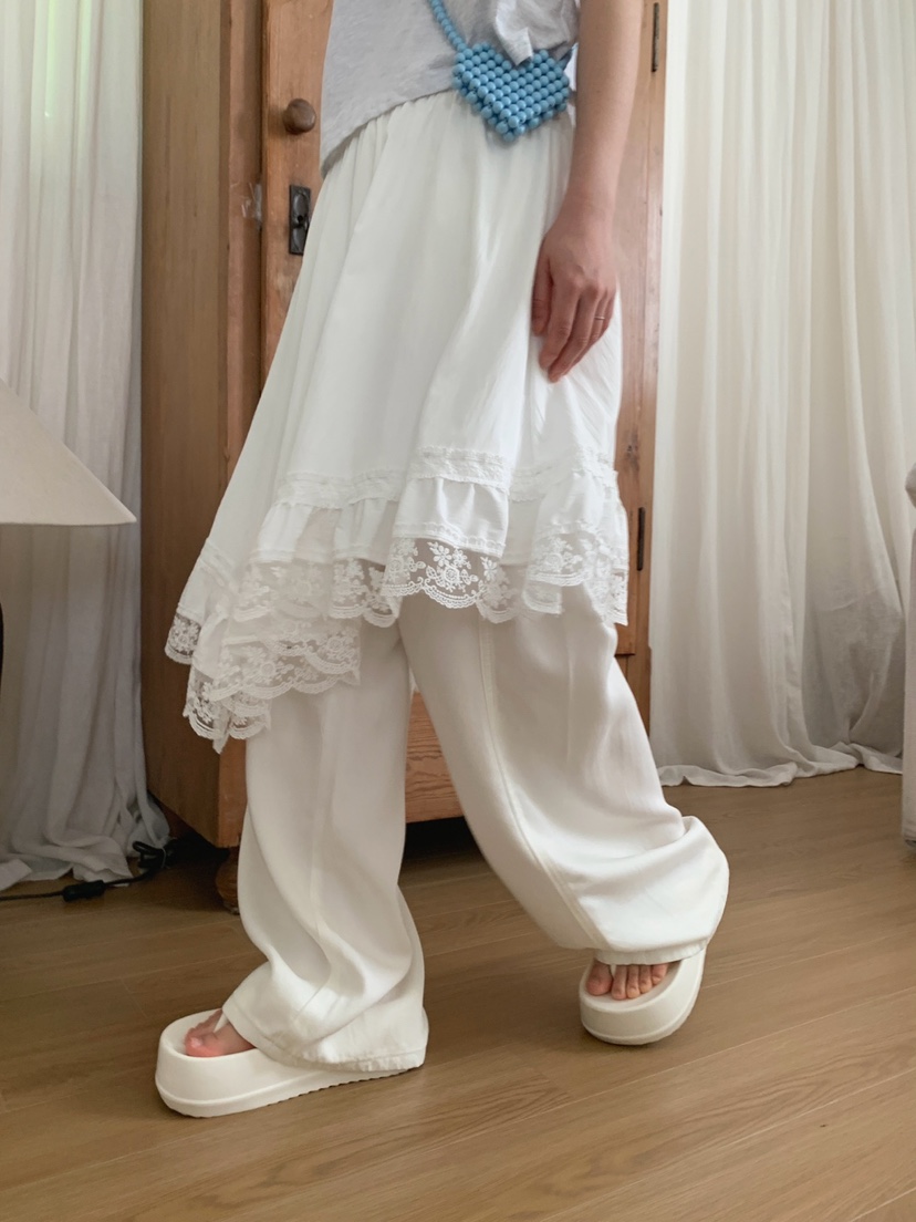 JKICHI東大門㊣實拍女裝新品25春夏真品休閑半身裙中短裙蕾絲JKICHI半身裙/中短裙