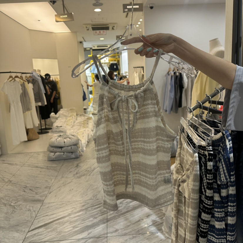 RARE CLOSET東大門㊣直郵女士新品熱賣25春夏休閑吊帶背心RARE CLOSET吊帶/背心