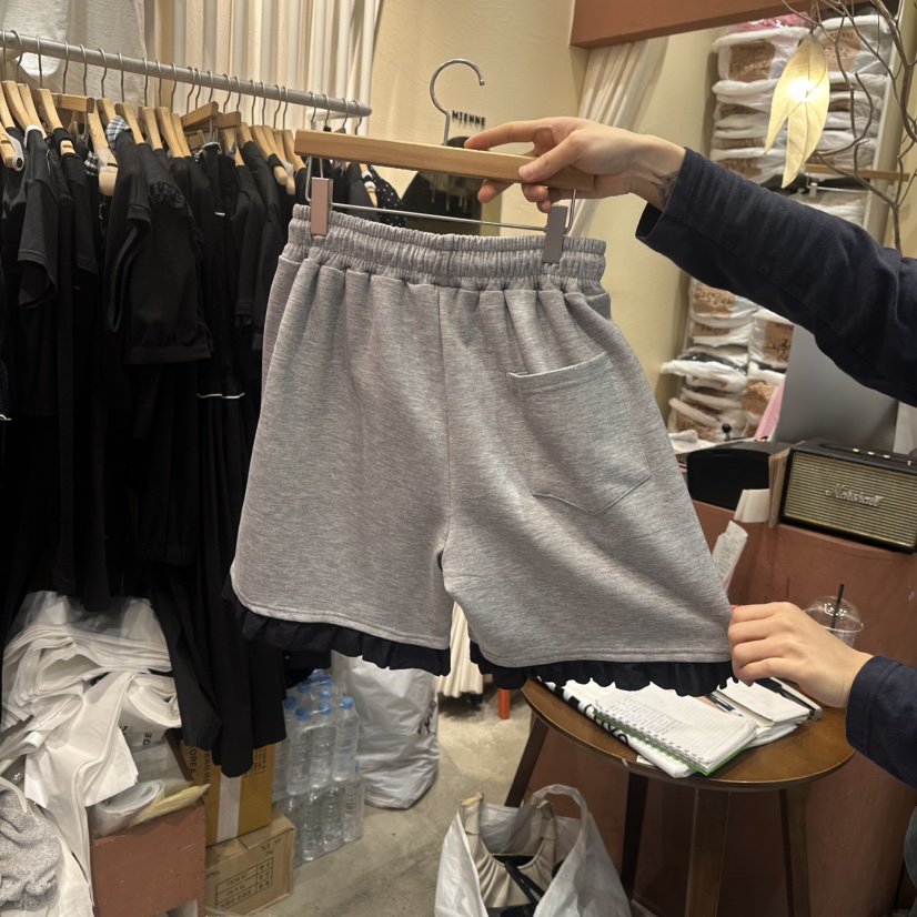 MIENNE東大門㊣實拍女裝新品熱賣真品時尚推薦職業短褲荷葉邊MIENNE短褲
