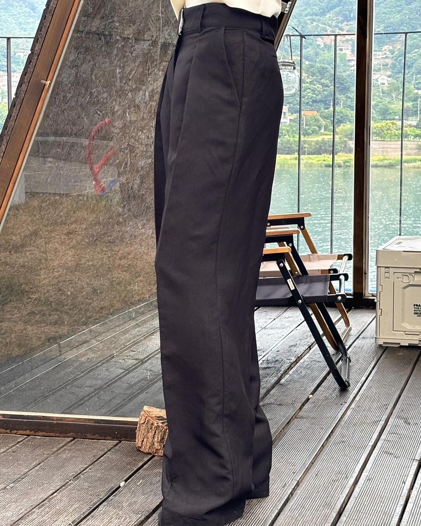 THE LOW東大門㊣直郵女士新款職業人氣25春夏推薦休閑褲亞麻THE LOW休閑褲