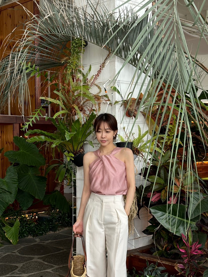 THE LOW東大門㊣直郵女士新款職業人氣25春夏推薦休閑褲亞麻THE LOW休閑褲
