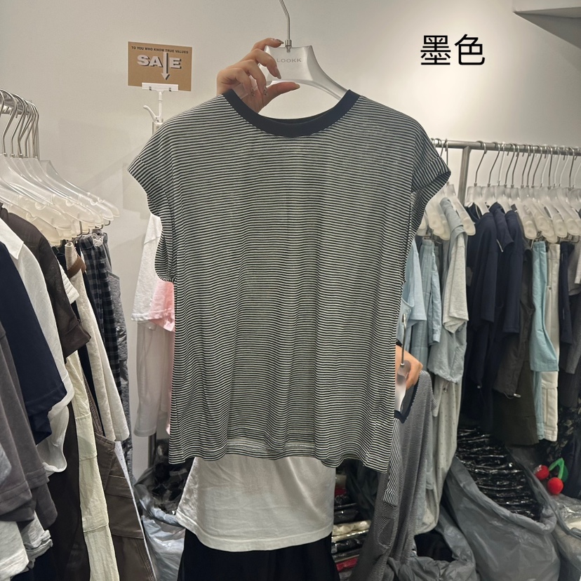 LOOKK韓國代購㊣女士新品真品推薦職業人氣時尚休閑25春夏T恤LOOKKT恤圖色2