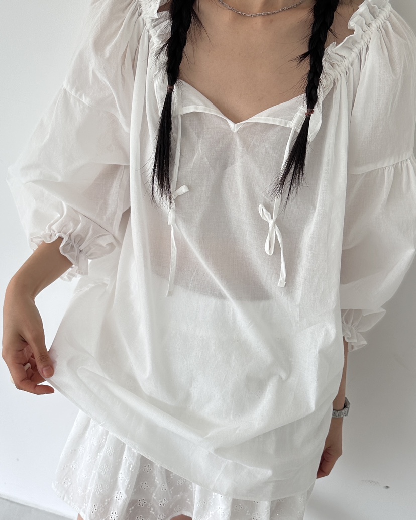 HOWDY東大門㊣直郵女裝新品人氣休閑25春夏時尚職業襯衫蕾絲衫howdy襯衫/蕾絲衫