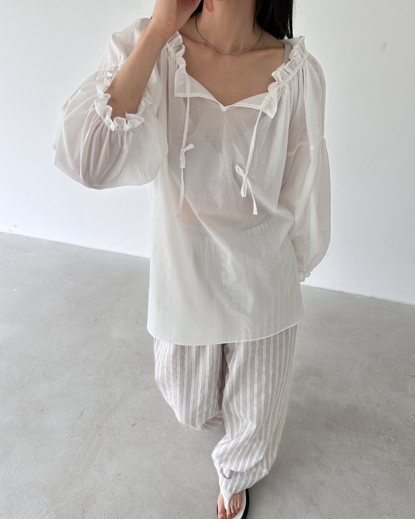 HOWDY東大門㊣直郵女裝新品人氣休閑25春夏時尚職業襯衫蕾絲衫howdy襯衫/蕾絲衫