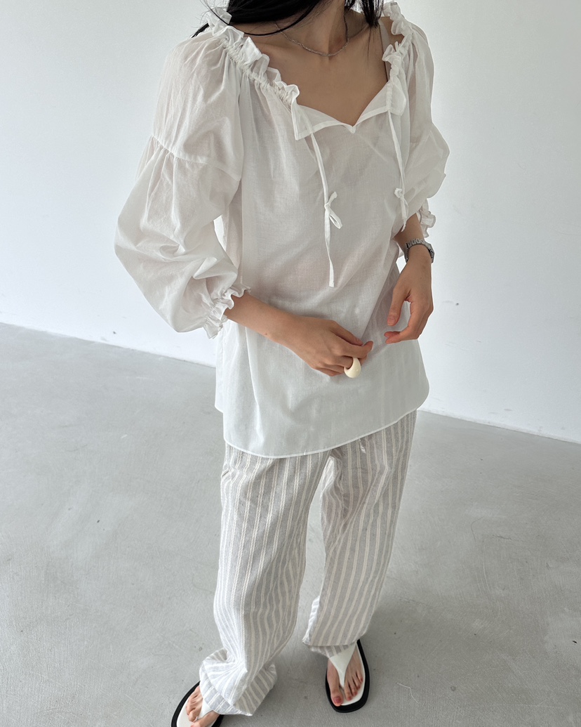 HOWDY東大門㊣直郵女裝新品人氣休閑25春夏時尚職業襯衫蕾絲衫howdy襯衫/蕾絲衫