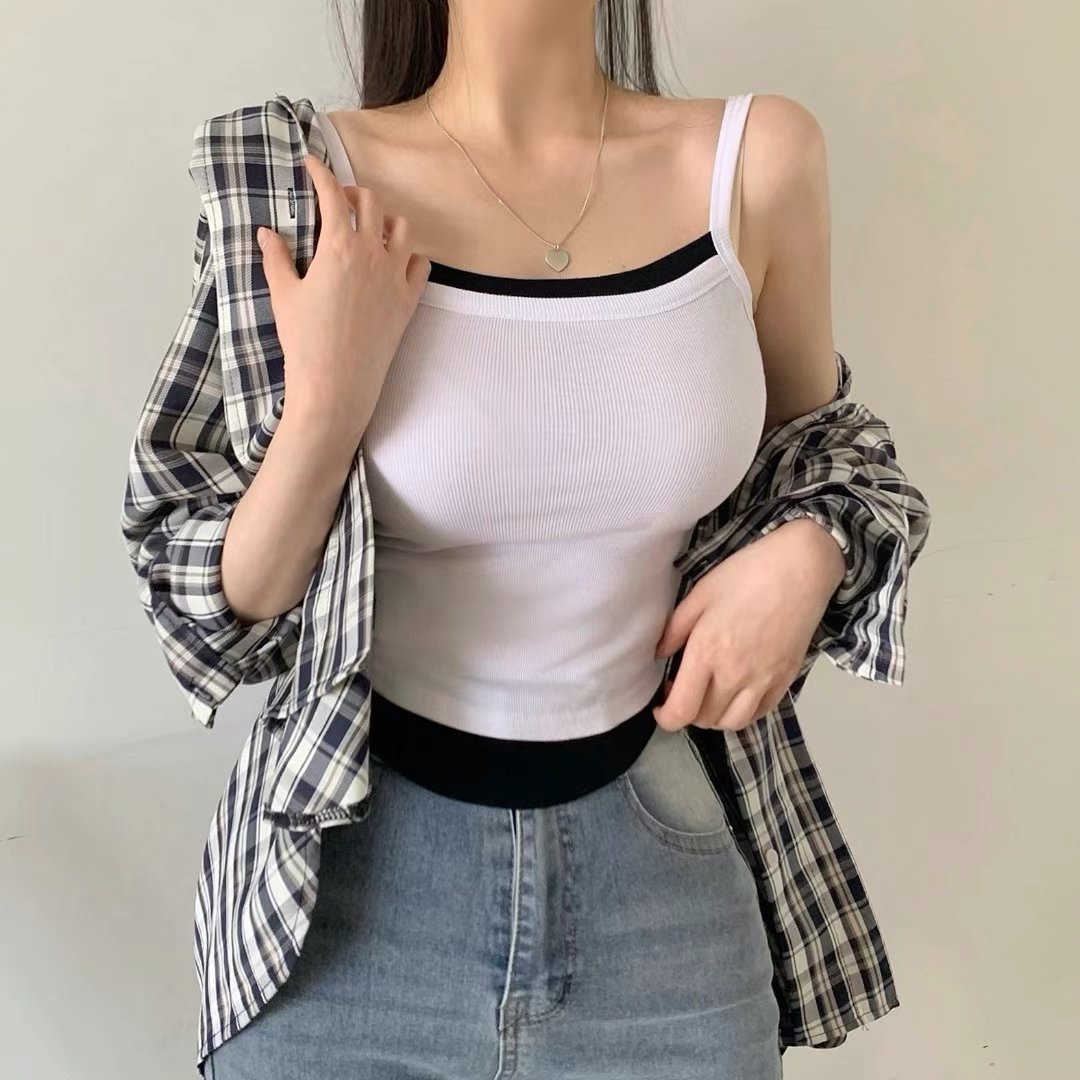PUDDING東大門㊣直郵女裝新款時尚熱賣25春夏人氣推薦吊帶背心PUDDING吊帶/背心