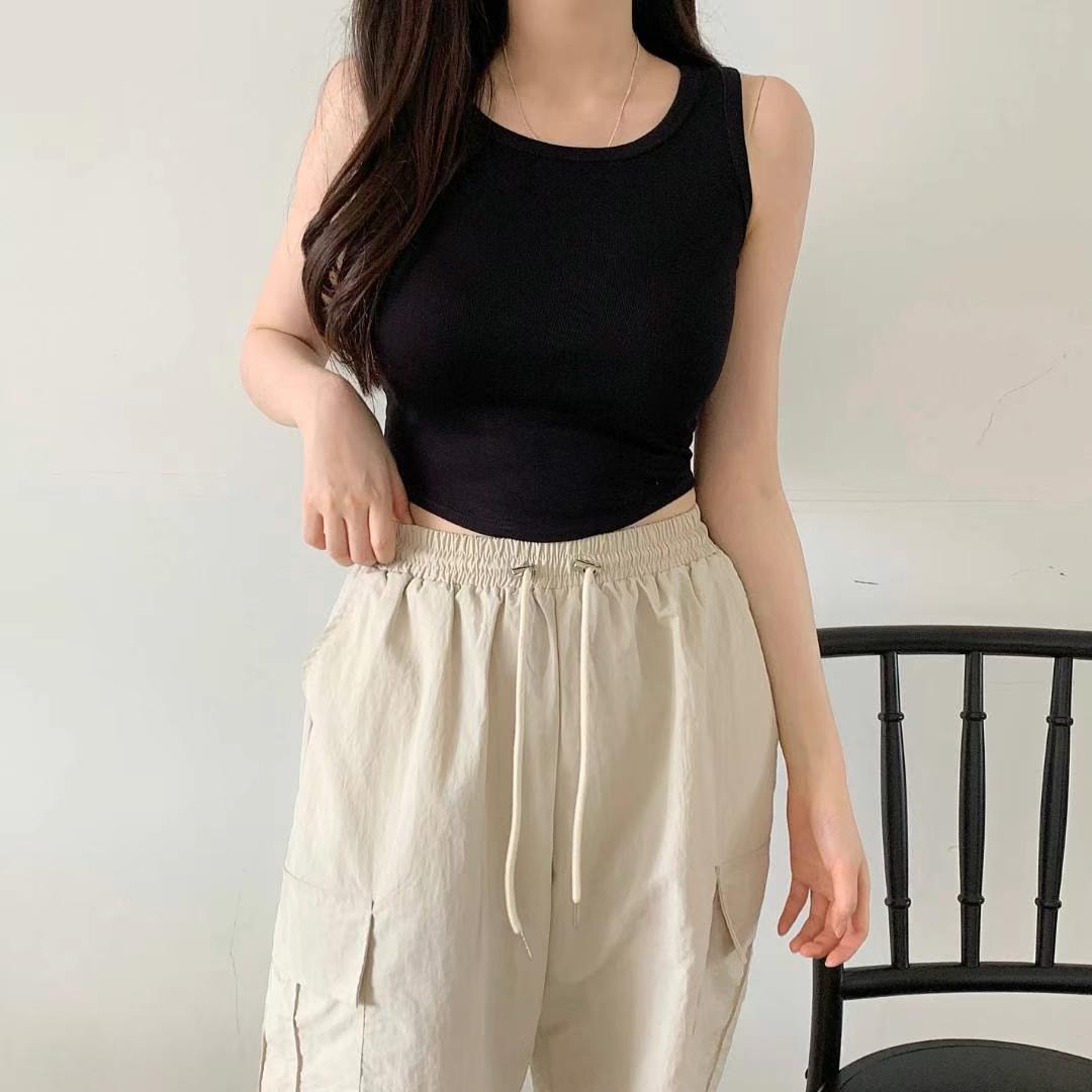 PUDDING韓國代購㊣女裝新款熱賣休閑真品推薦人氣時尚吊帶背心PUDDING吊帶/背心圖色2