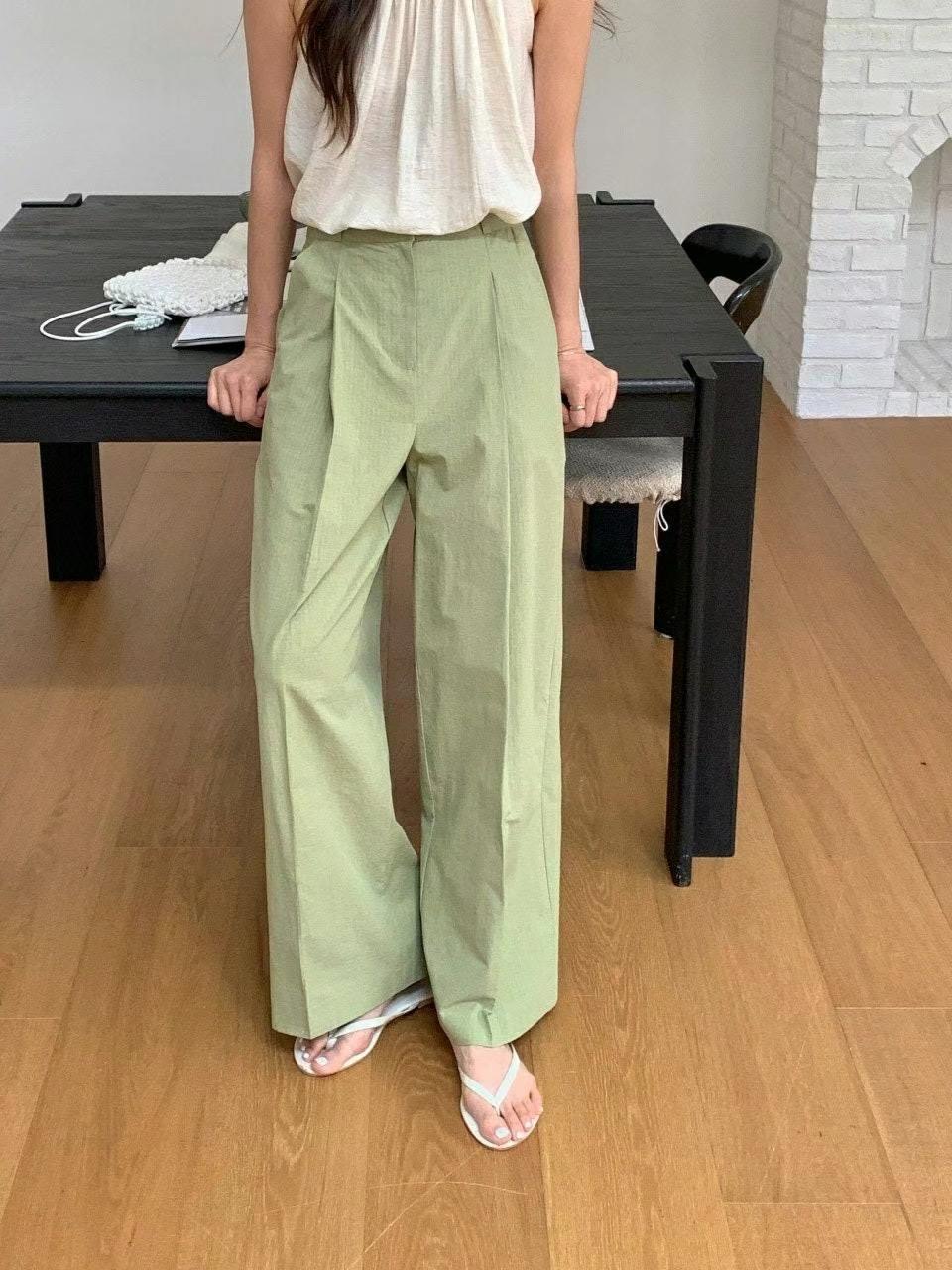 NOON韓國直郵㊣女士新款推薦時尚職業熱賣25春夏真品休閑褲NOON休閑褲圖色2