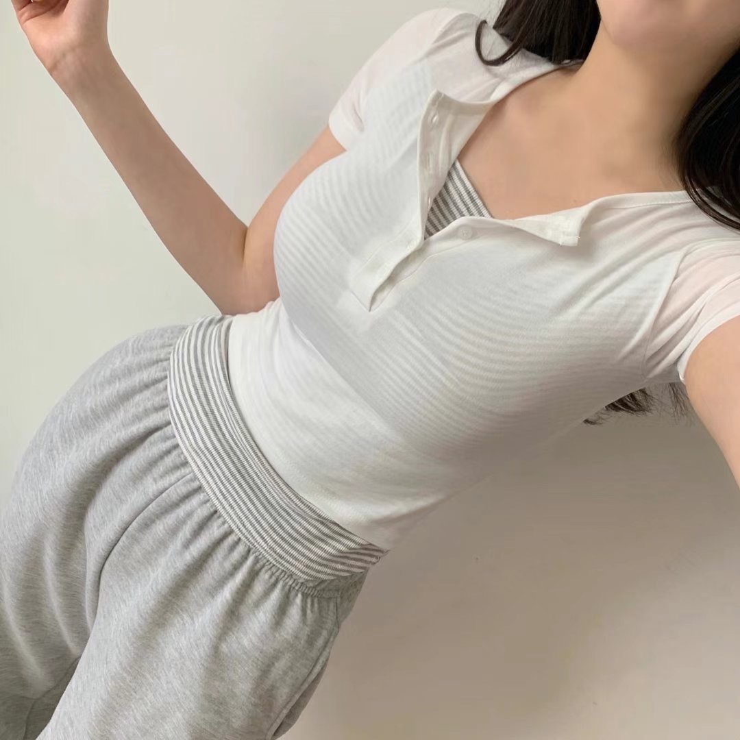 PUDDING東大門㊣直郵女裝新款人氣休閑真品職業25春夏時尚T恤PUDDINGT恤